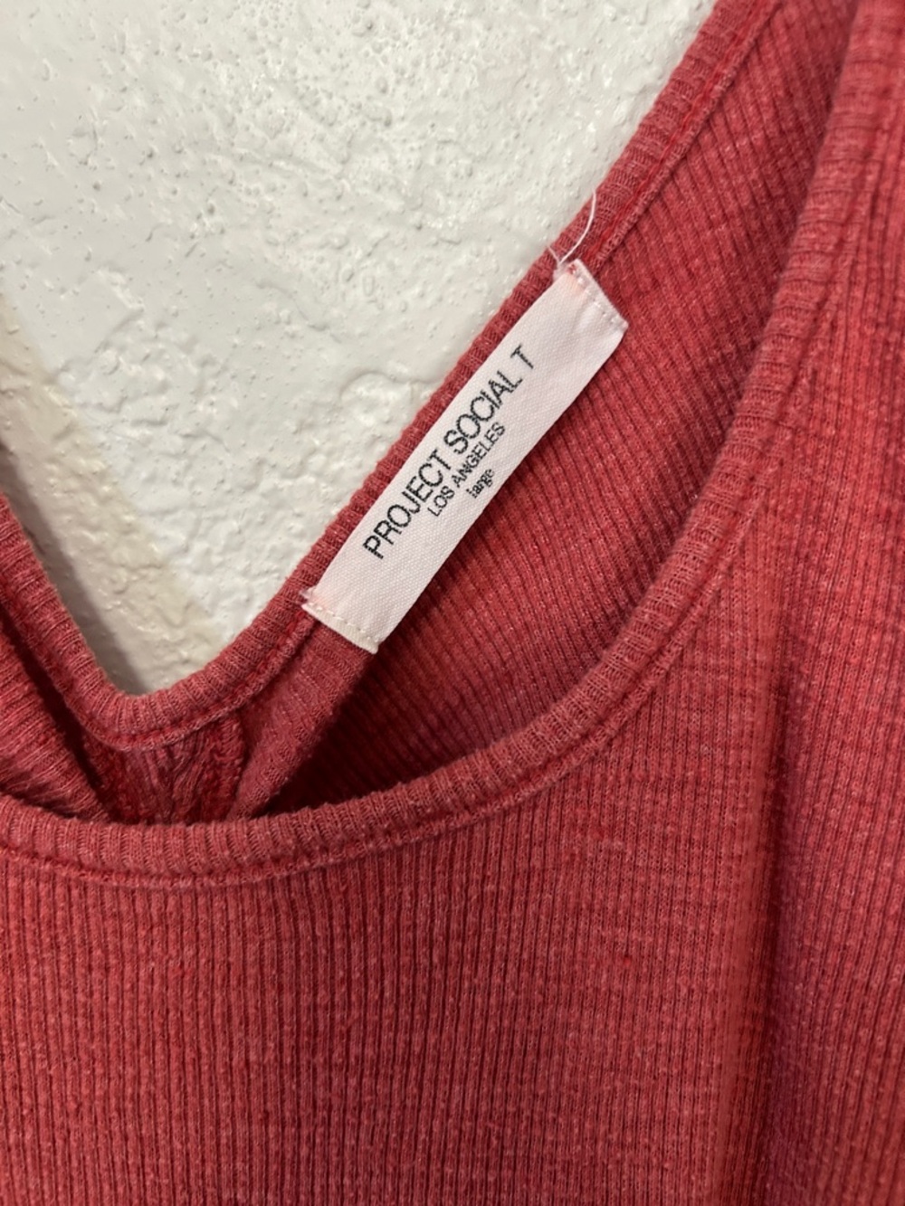 Project Social T Rust Textured Scoop Tank Top - Picture 2 of 5
